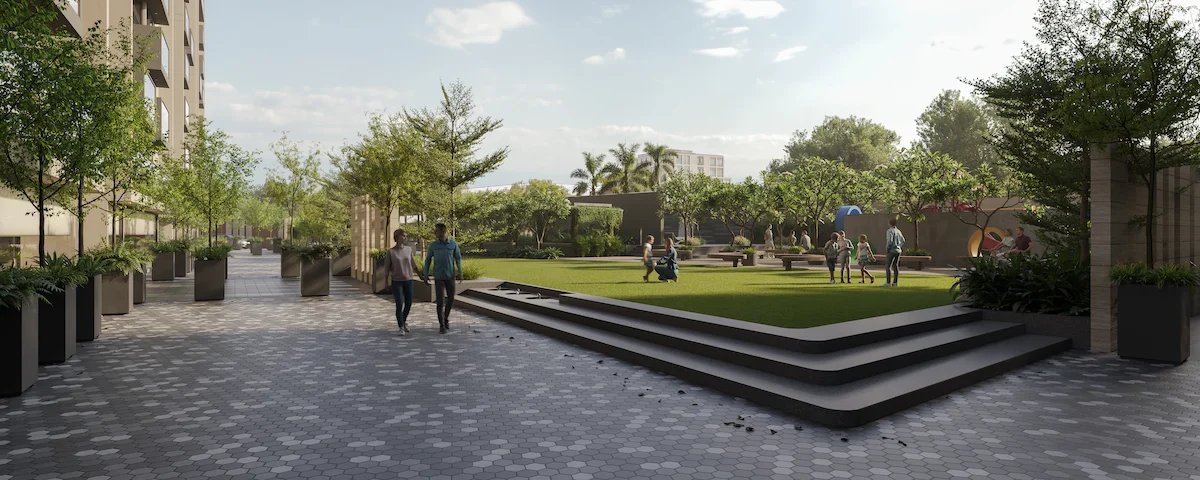 Aadhya Aarambh — housing landscape architecture project in Ahmedabad by Sculpting Grounds