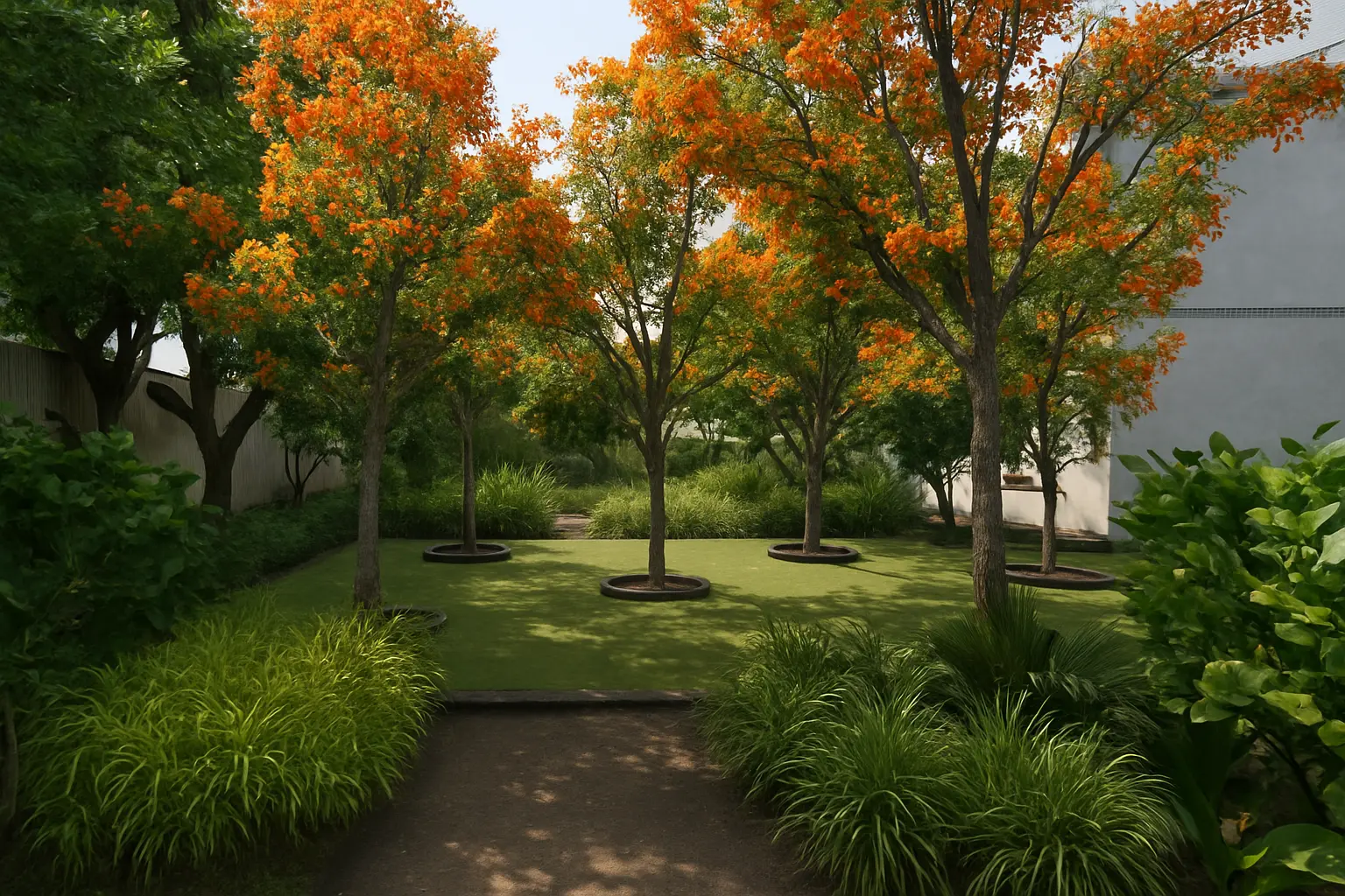 Serene Retreat — residence landscape architecture project in Vayana, Gujarat by Sculpting Grounds