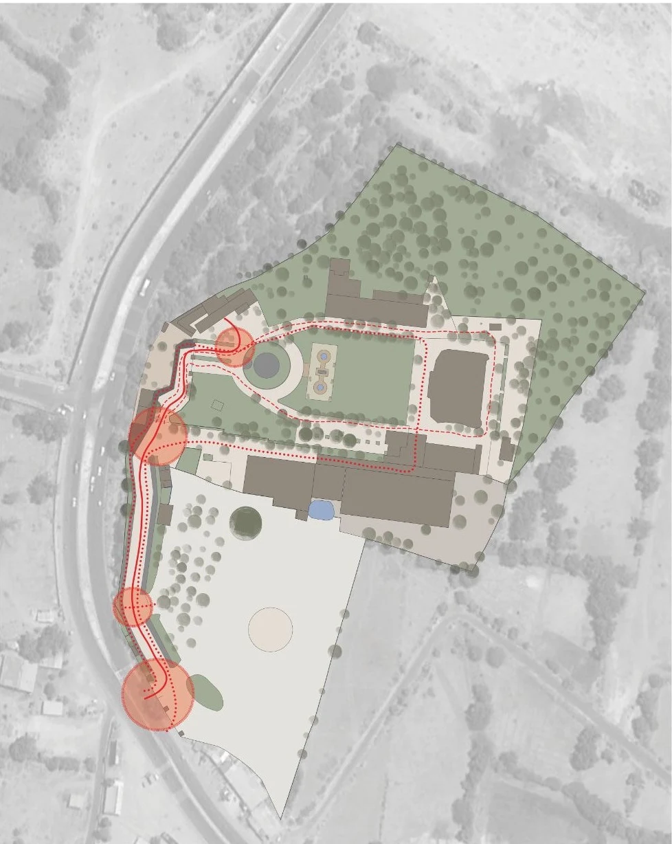 The primary design approach focuses on analyzing movement patterns of VIPs, general visitors, and e-buggies to identify and resolve points of congestion. Circulation is restructured to create clear, segregated pathways, ensuring smooth and efficient flow. This functional clarity guides the landscape design, where aesthetics complement performance, resulting in a seamless, organized, and comfortable experience for all users. — Sri Siddhivinayak Devasthan project detail, Sculpting Grounds